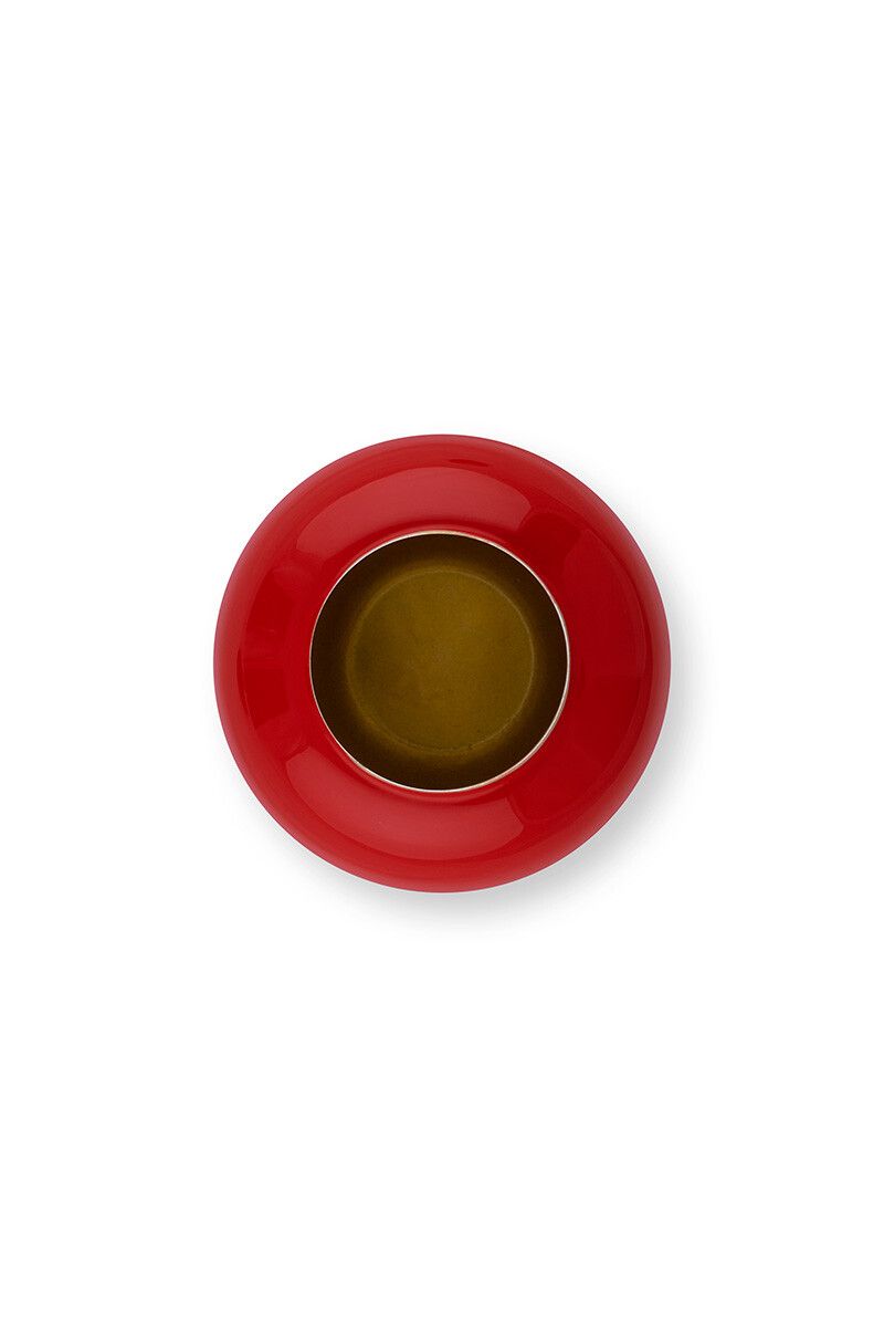 Ovale Mini-Vase Rot 14 cm