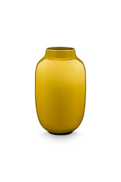 Ovale Mini-Vase Gelb 14 cm